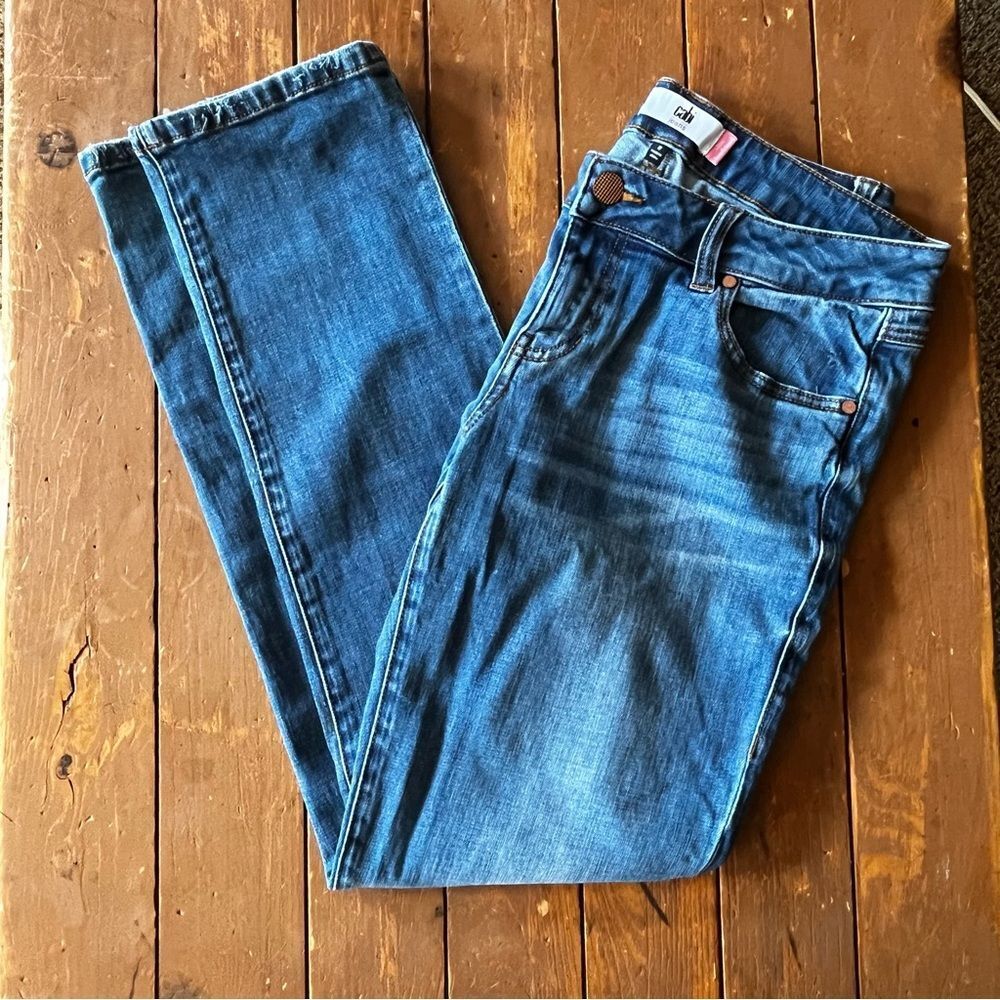 CAbi Women's Boyfriend Jeans in Medium Blue Wash